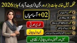 DIG Prisons Hazara Region Jobs 2026 notice showing BPS-03 vacancies for Abbottabad district candidates.