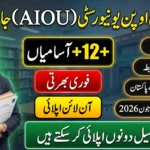AIOU Jobs 2026 announcement for teaching vacancies at Allama Iqbal Open University.