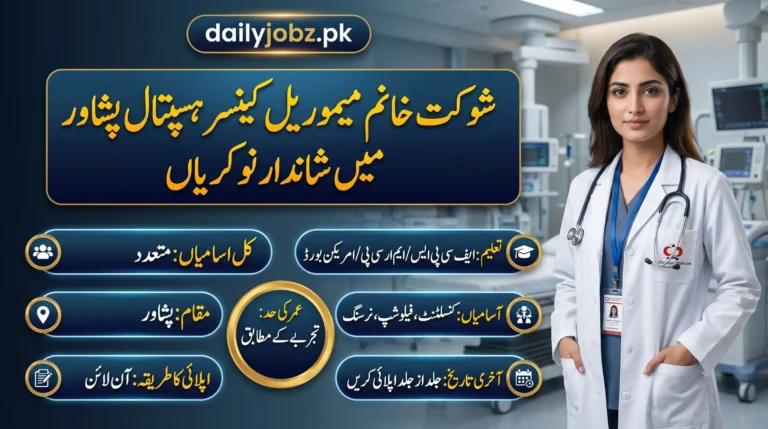 SKMCH Peshawar Jobs 2026 career opportunities for consultants, fellows and nursing professionals in Peshawar, Pakistan.