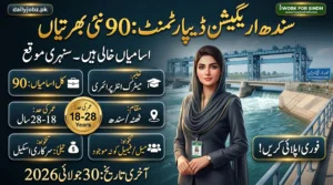 Sindh Irrigation Department Jobs 2026 for 90 government vacancies in Thatta Drainage Division.
